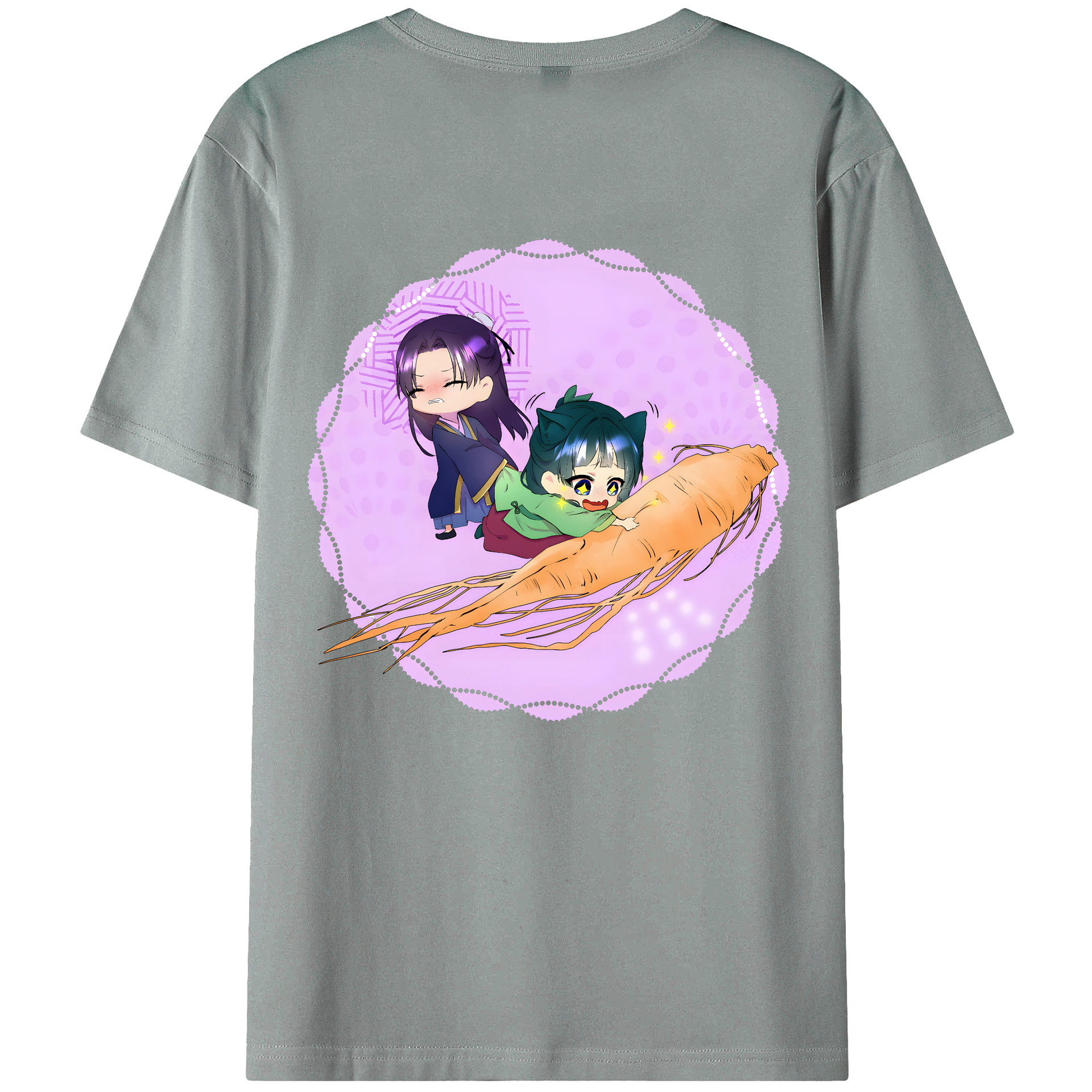 （画像用） 薬屋のひとりごと The Apothecary Diaries 綿100％ メンズ半袖Tシャツ（バックプリント） 通気性